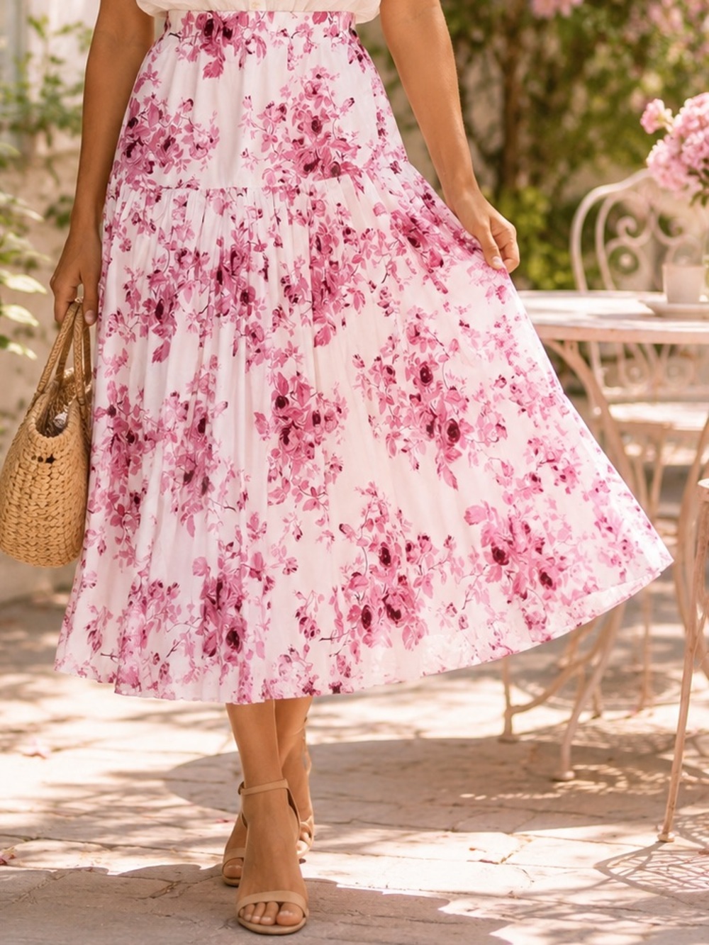 1.STATE Floral Smocked Waist Skirt | NWT | Size S | Nordstrom 🌸 - Picture 9 of 9